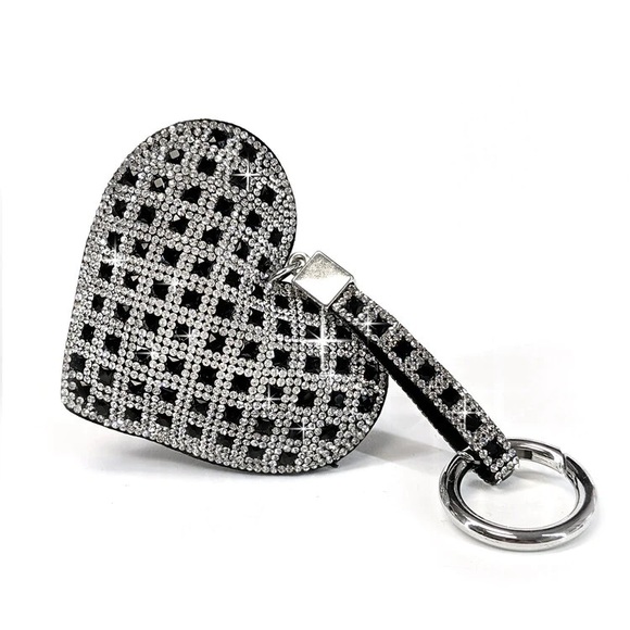 Jacqueline Kent Collection - Heart Purse Charm - Silver Black - Picture 6 of 6